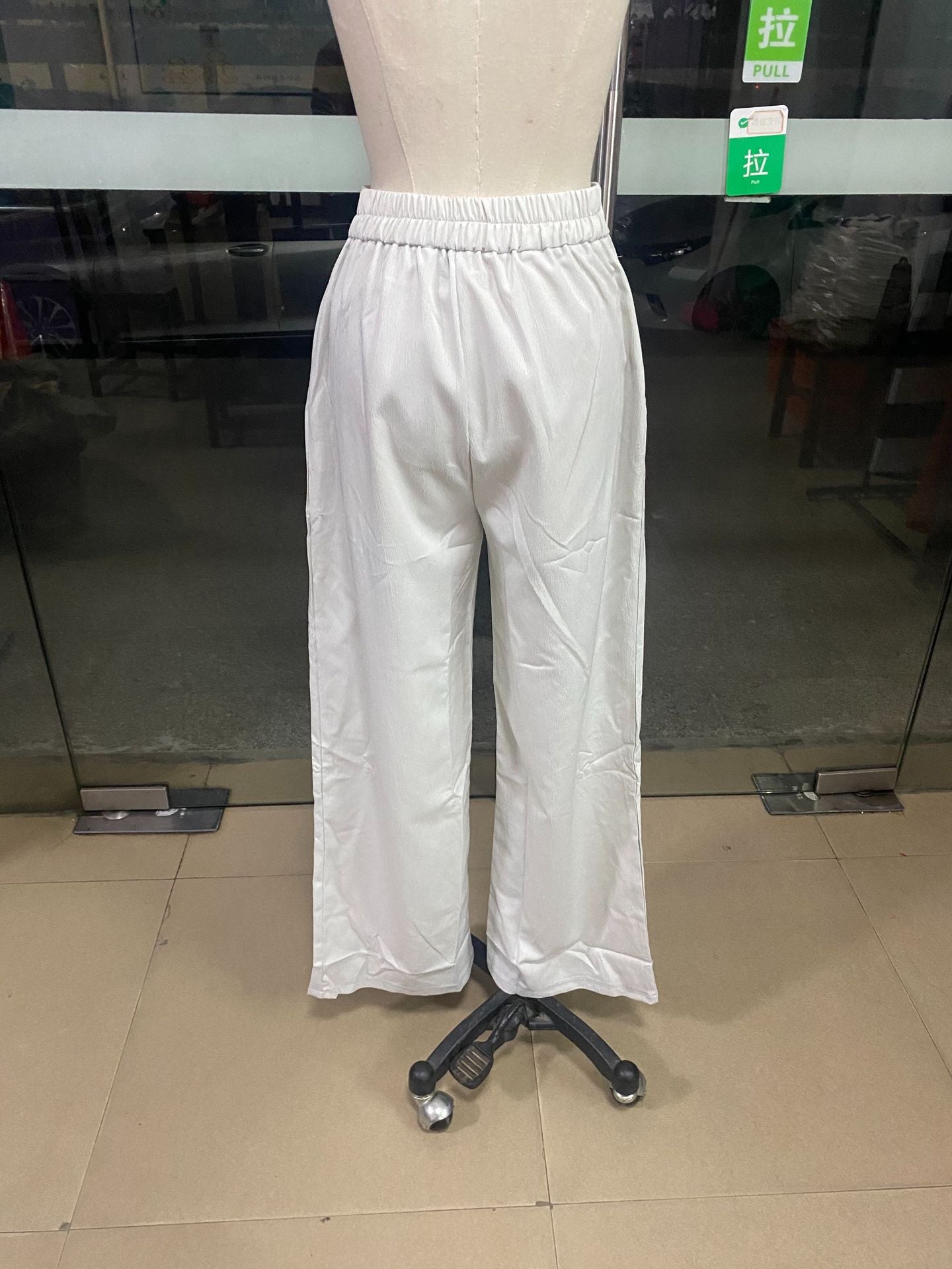 Women's Fashion Loose Sleeveless Top & Solid Color Wide-Leg Casual Pants Set 10