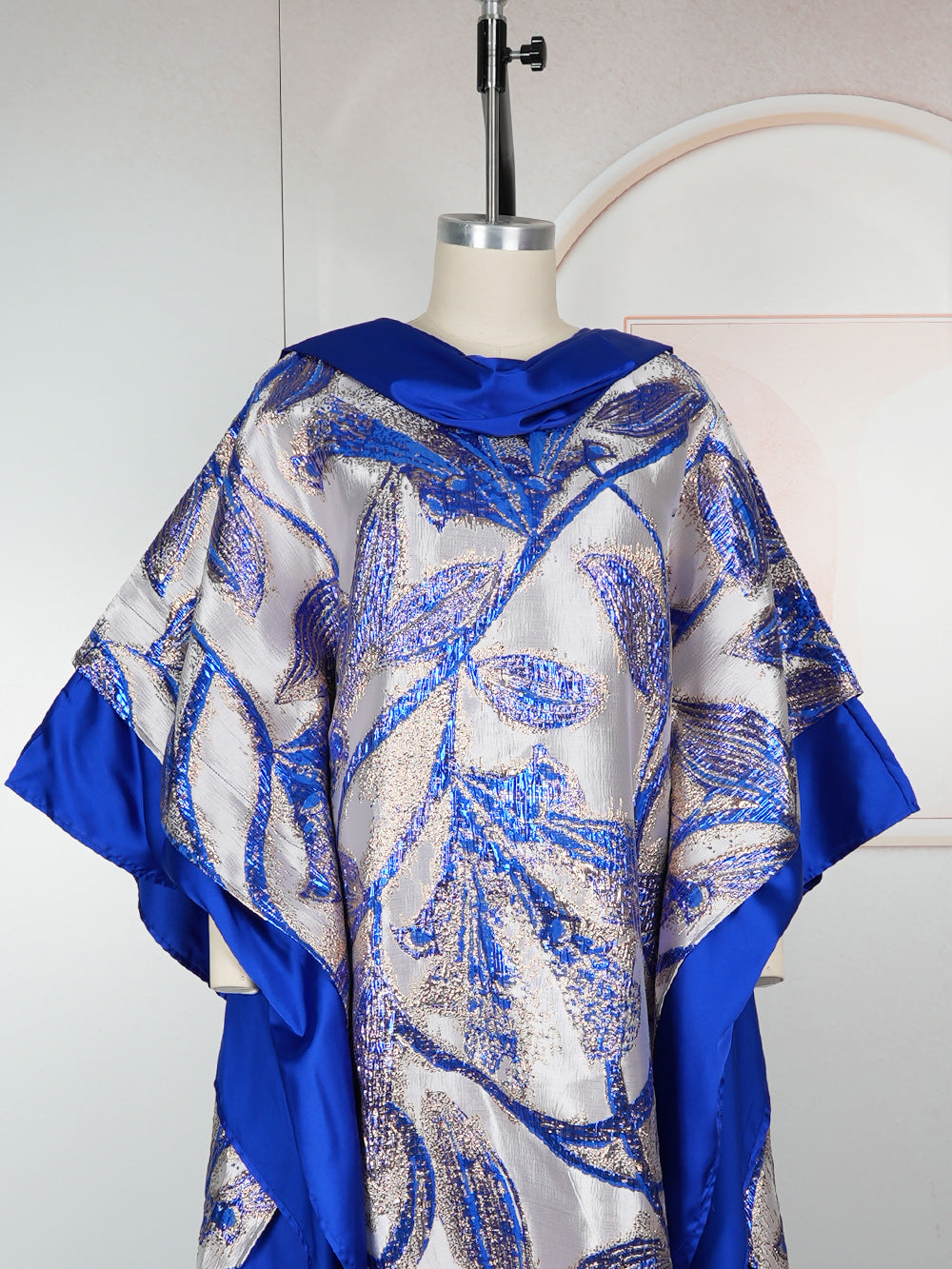 African Women's Plus Size Print Dress Jacquard Robe Headscarf 20