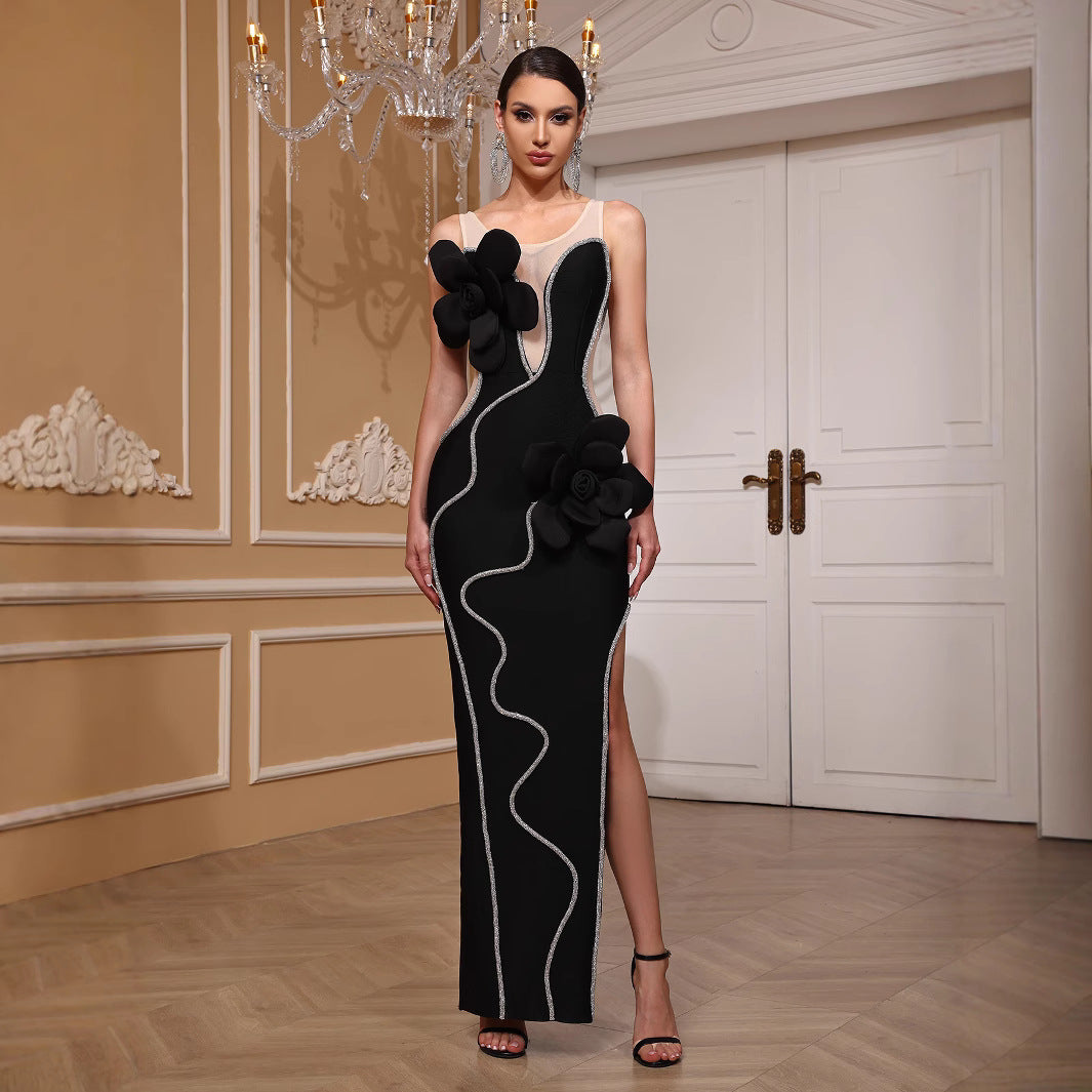 Women beaded sequin bandage dress 5