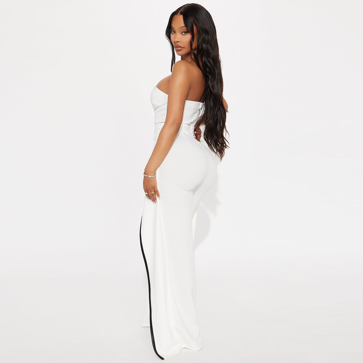 Women Strapless fake two-piece elegant party Jumpsuit 11