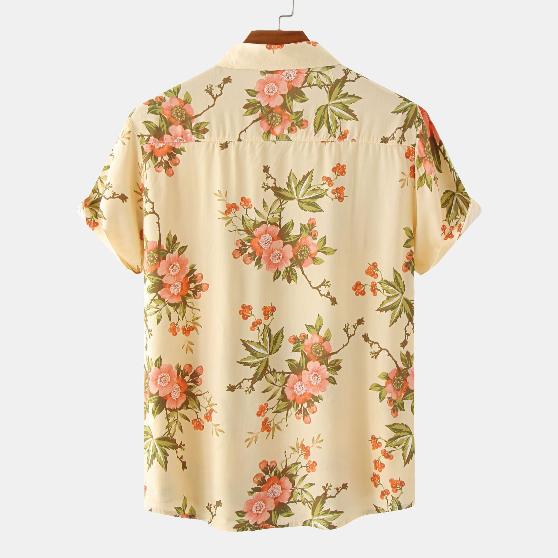 Summer Floral Men's Short Sleeve Shirt 12