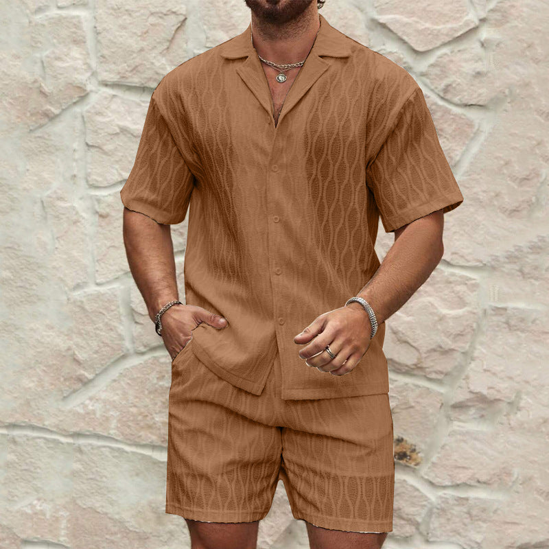 Summer Casual Men's Shirt & Shorts Set 5