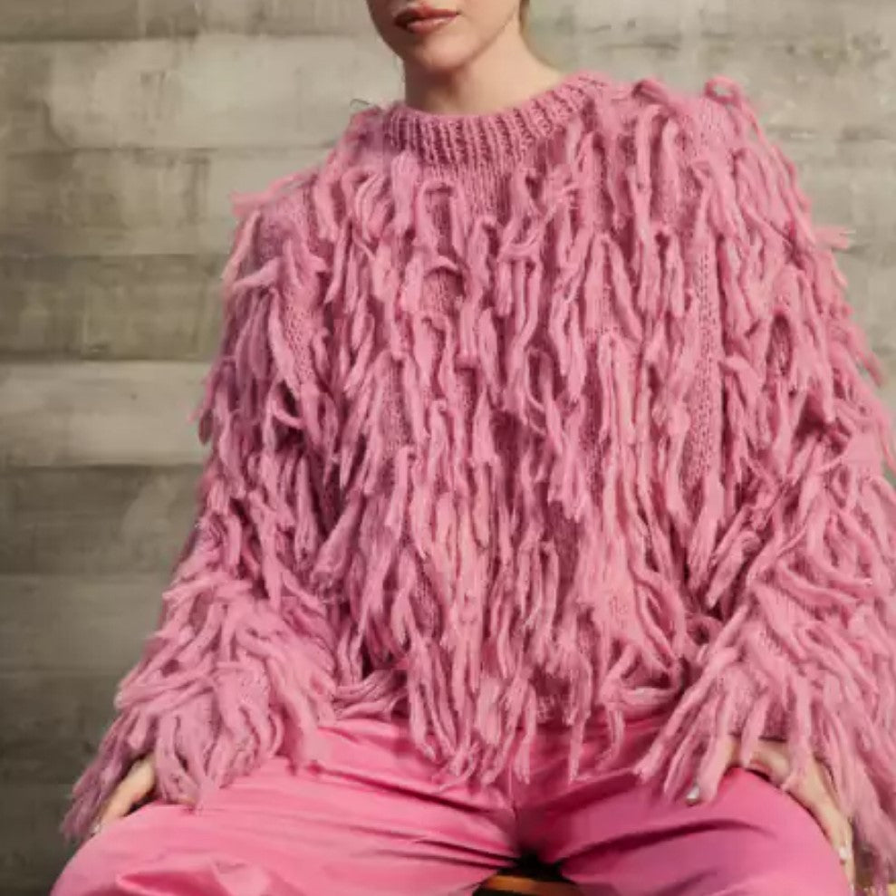 Women's Fall Winter Loose Fringe Fashion Casual Top Sweater