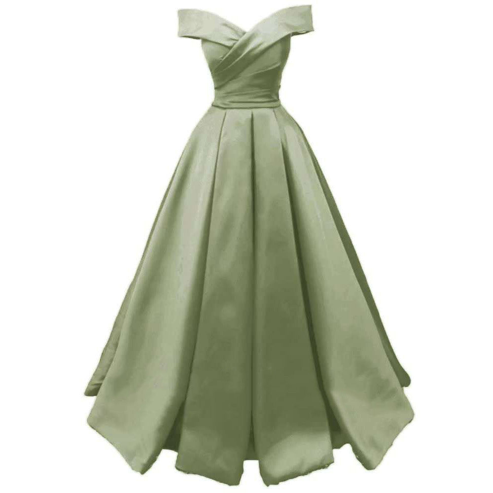 Women Off Shoulder trailing evening dress（Processing time need 3-6 days） 3