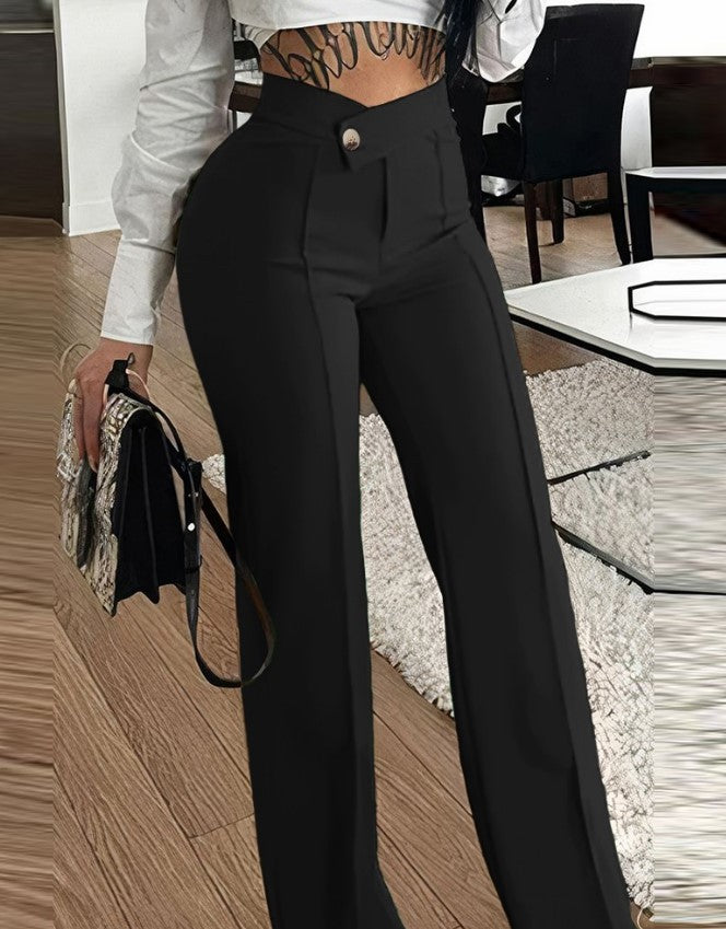 Autumn High Waist Fashion Casual Straight Women's Pants 8