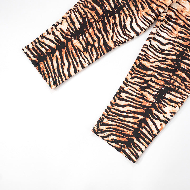 Women Sexy Tiger Printed Three-Piece Pants 29