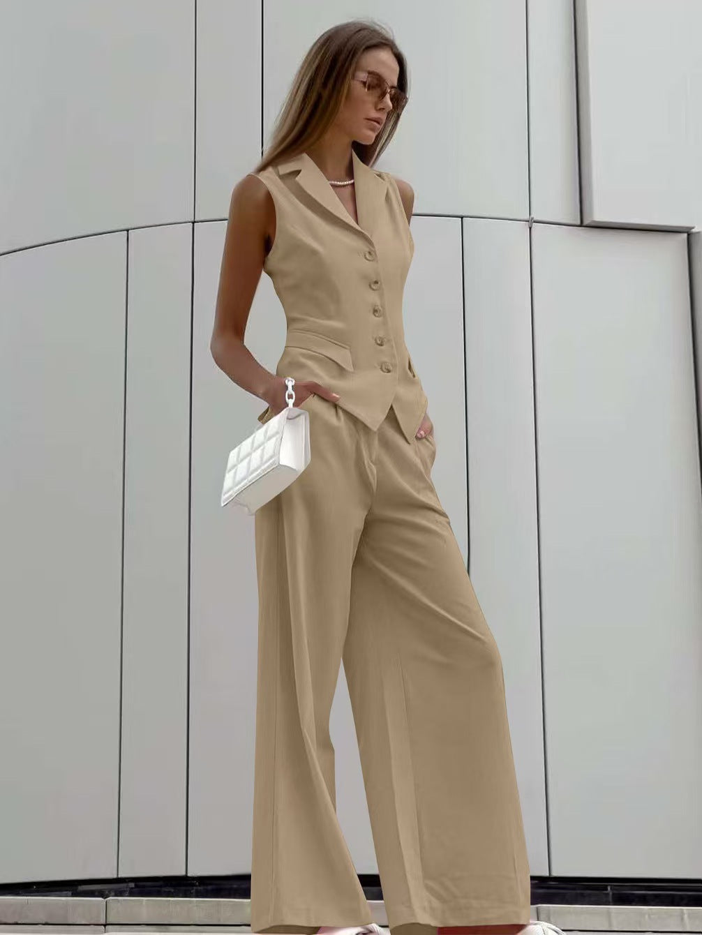 Women Casual Vest and Trousers Two-piece Set 14