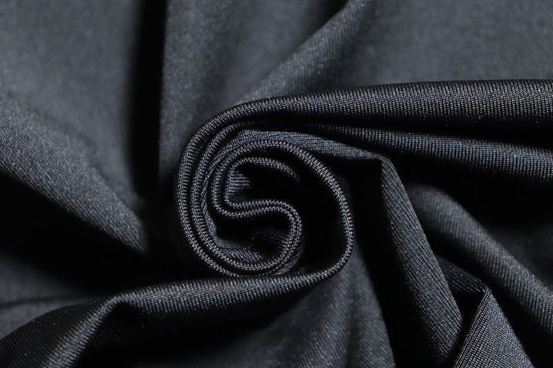 Women Print Round Neck Mesh Long Sleeve Bodycon Dress 16