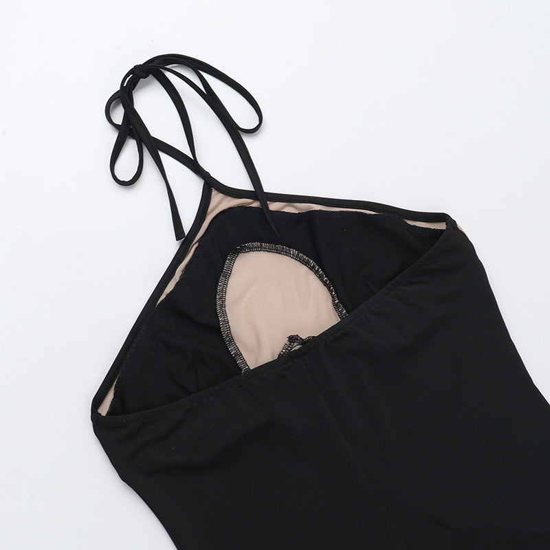 Women Halter Neck suspender hollow sexy dress 13