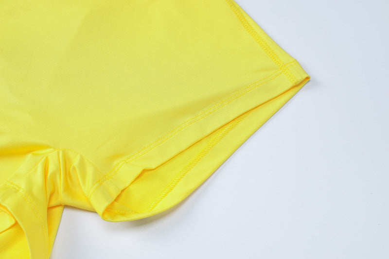 Women Summer Solid Suspender Top and Shorts Yoga Fitness Two-piece Set 14