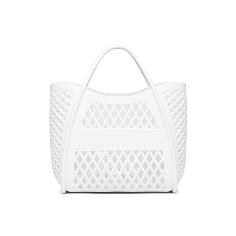 PVC Bag Shopping Basket Bag Bathing Washing Large Capacity Hollow Handheld Beach Bag 18
