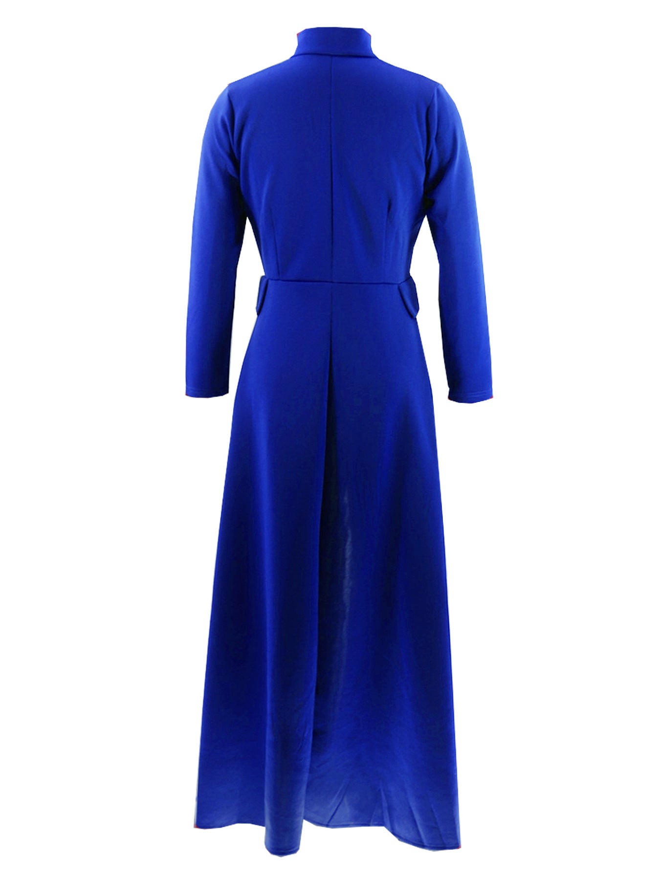 Women Long Sleeve Turtleneck Zipper Fake Pocket Irregular Dress 28