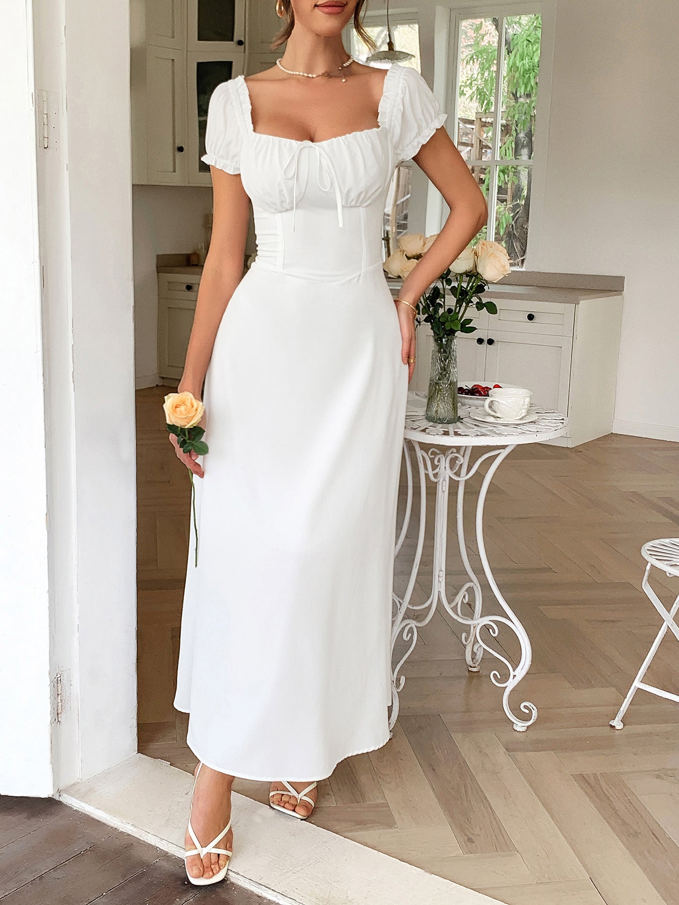 Spring/Summer Women's Party Elegant Off-Shoulder Short-Sleeved Dress