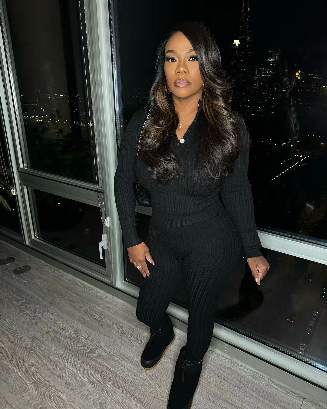 Women knitting Casual Top and Pant Two Piece Set 4