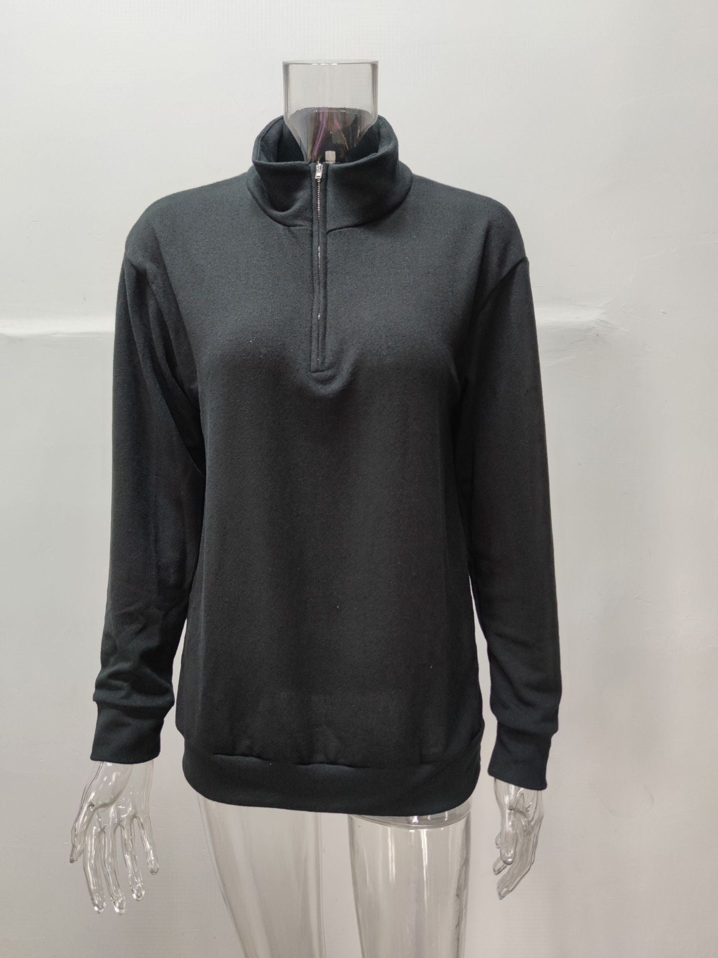 Men's Autumn Long Sleeve V-Neck Zipper Casual Top 30