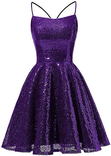 Sequined Evening Dress Strap A-Line Party Dress For Women（Processing time need 3-6 days） 8