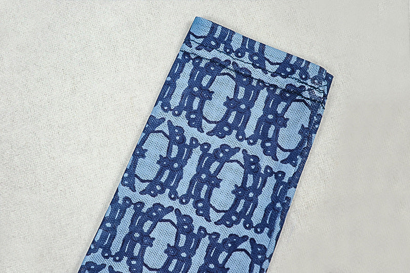 Women's Summer Print Street Round Neck Long Sleeve Slim Waist Sheer A-Line Dress 12