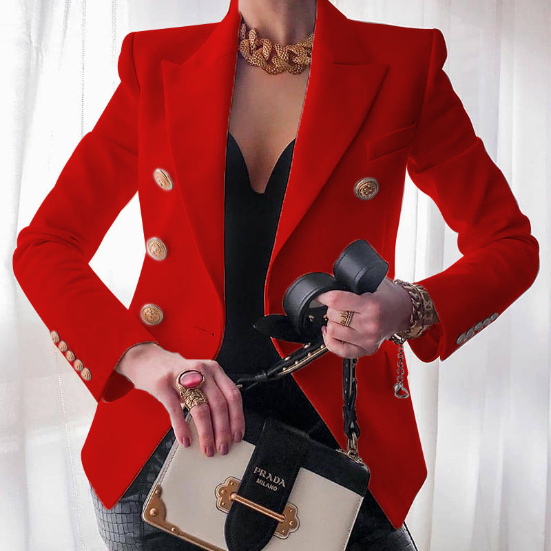 Women'S Solid Color Fashion Casual Blazer Jacket 6