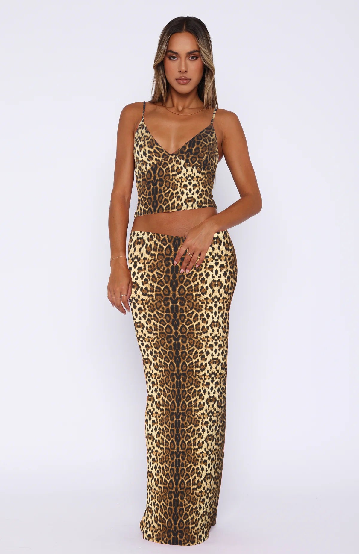 Women Spring Sexy Suspender Crop Top and Bodycon Skirt Two-Piece Set 7