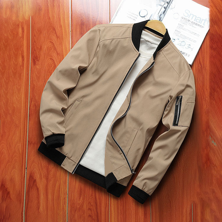 Men's Casual Zip Stand Collar Jacket 3