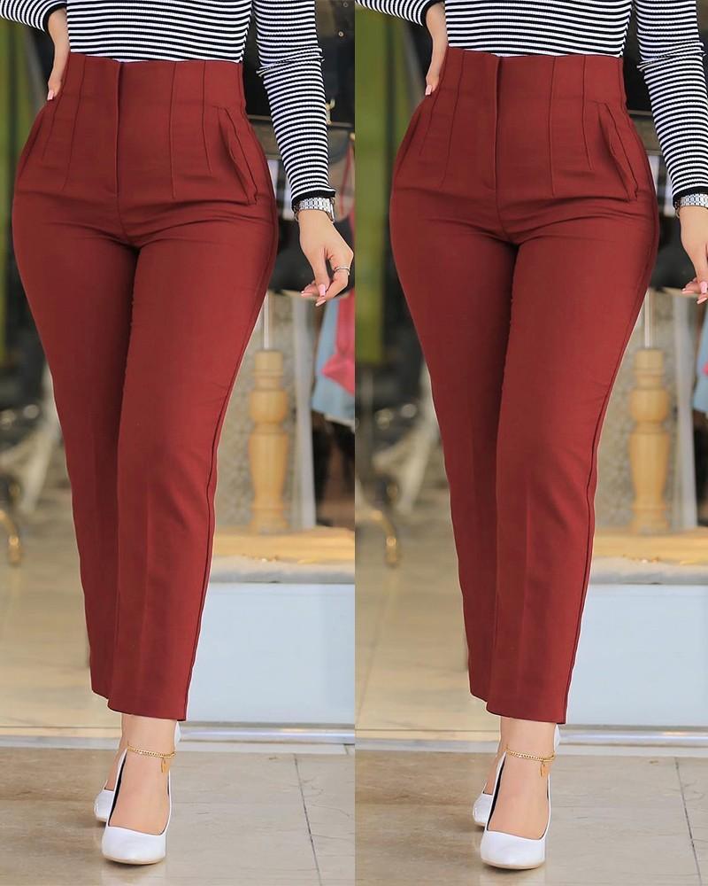 Women Casual Solid Pant 17
