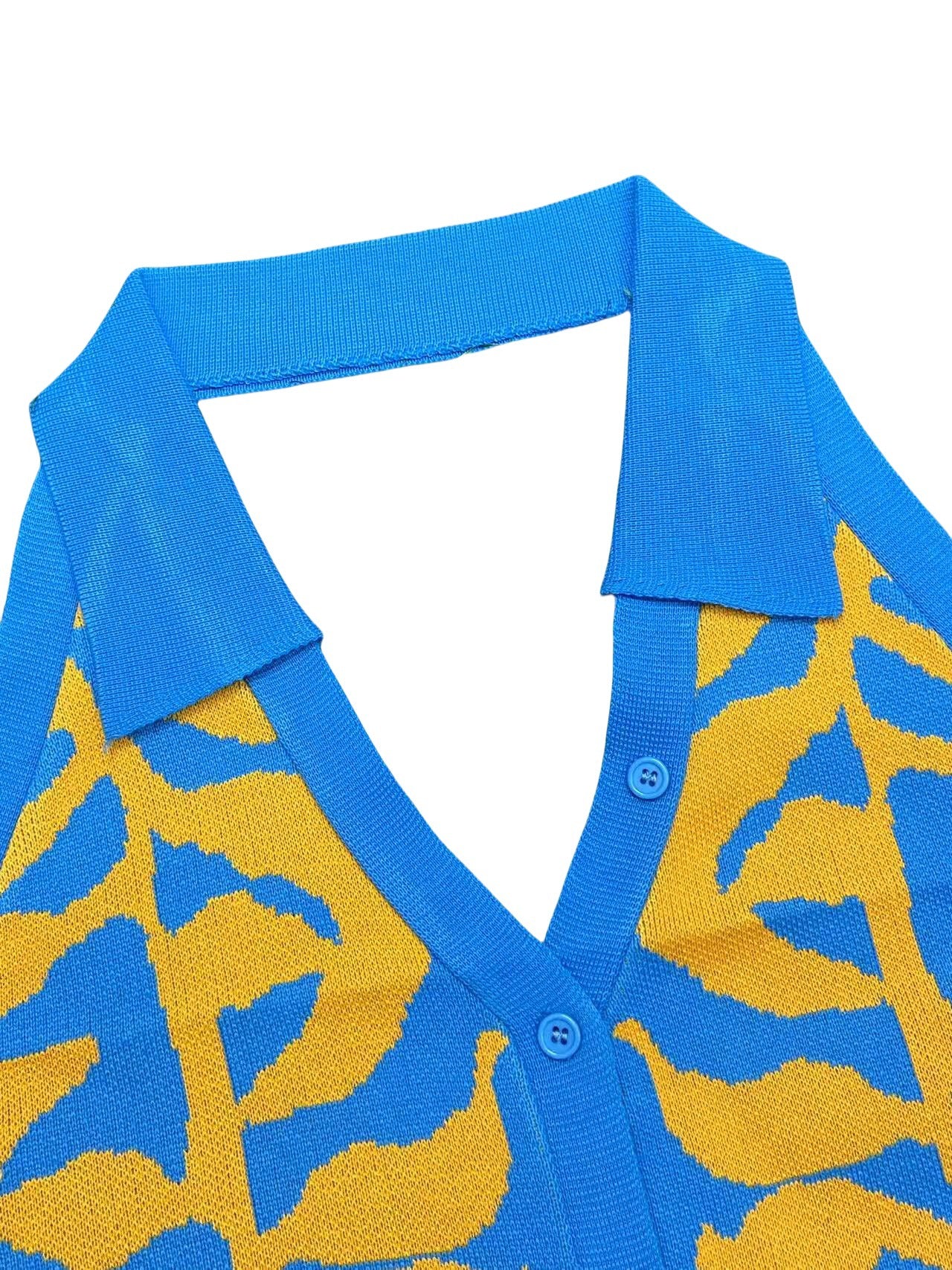 Women tiger print V-neck Halter neck backless top and bodycon skirt two-piece set 18