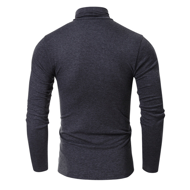 Men's Fall and Winter Turtleneck Basic Long Sleeve T-Shirt 26