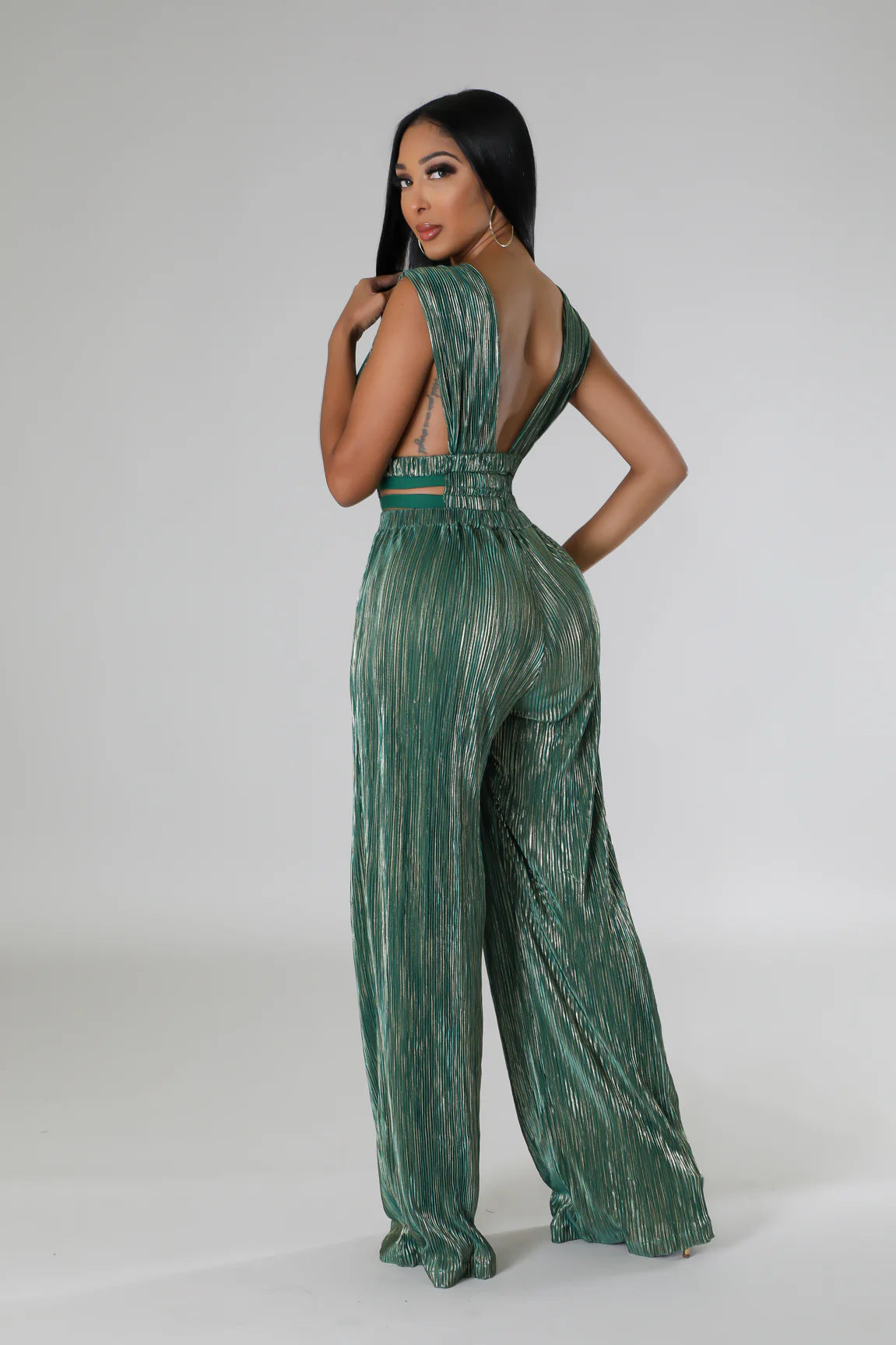 Women's V-Neck Sexy High Waist Tight Fitting Jumpsuit 13