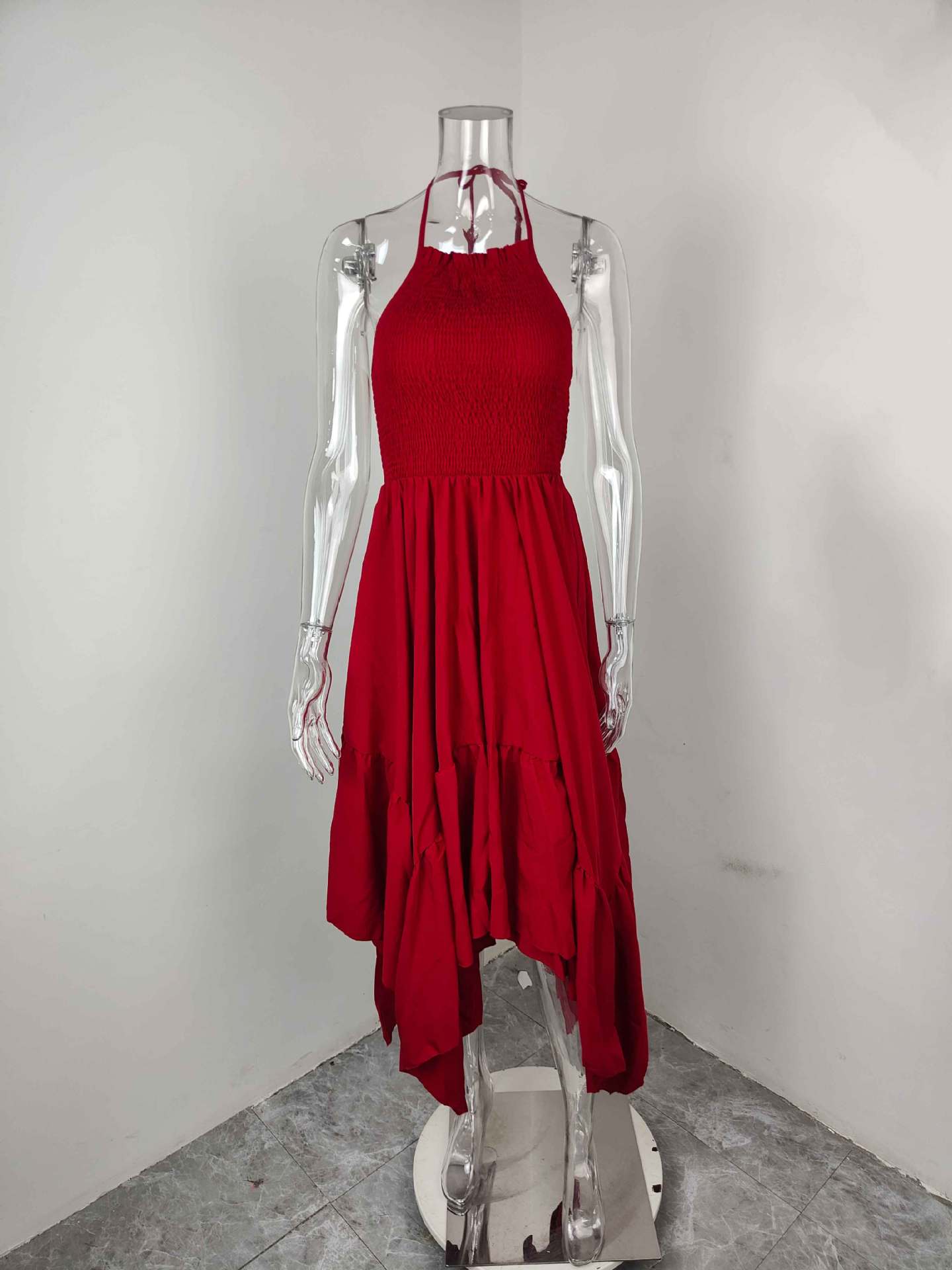 Women spring sleeveless Solid Dress 10