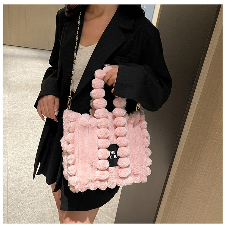 Women winter letter chain shoulder messenger bag tote bag 20