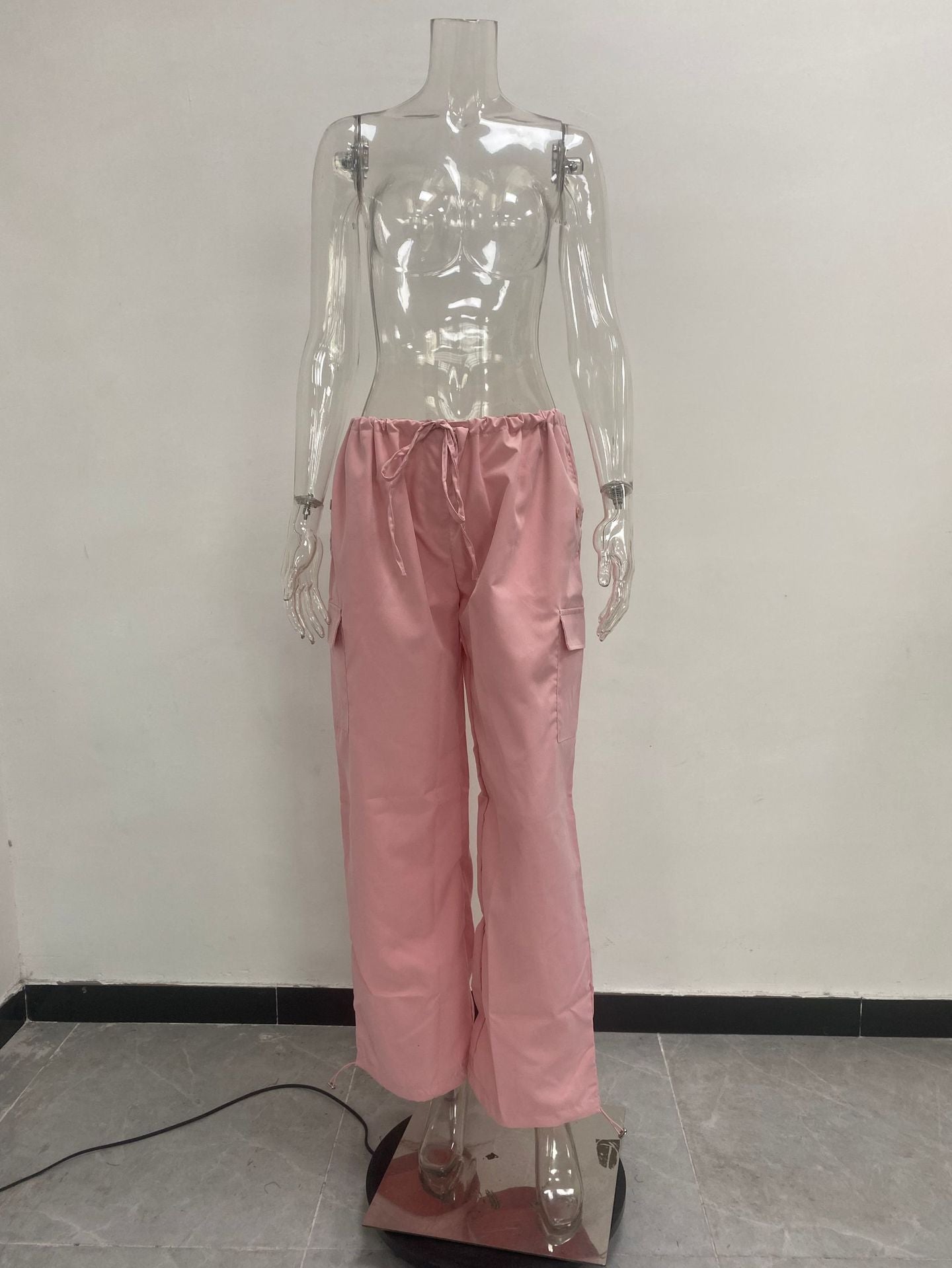 Street Loose Cargo Pants Autumn Fashion Casual Low Waist Plus Size Slim Fit Trousers 26