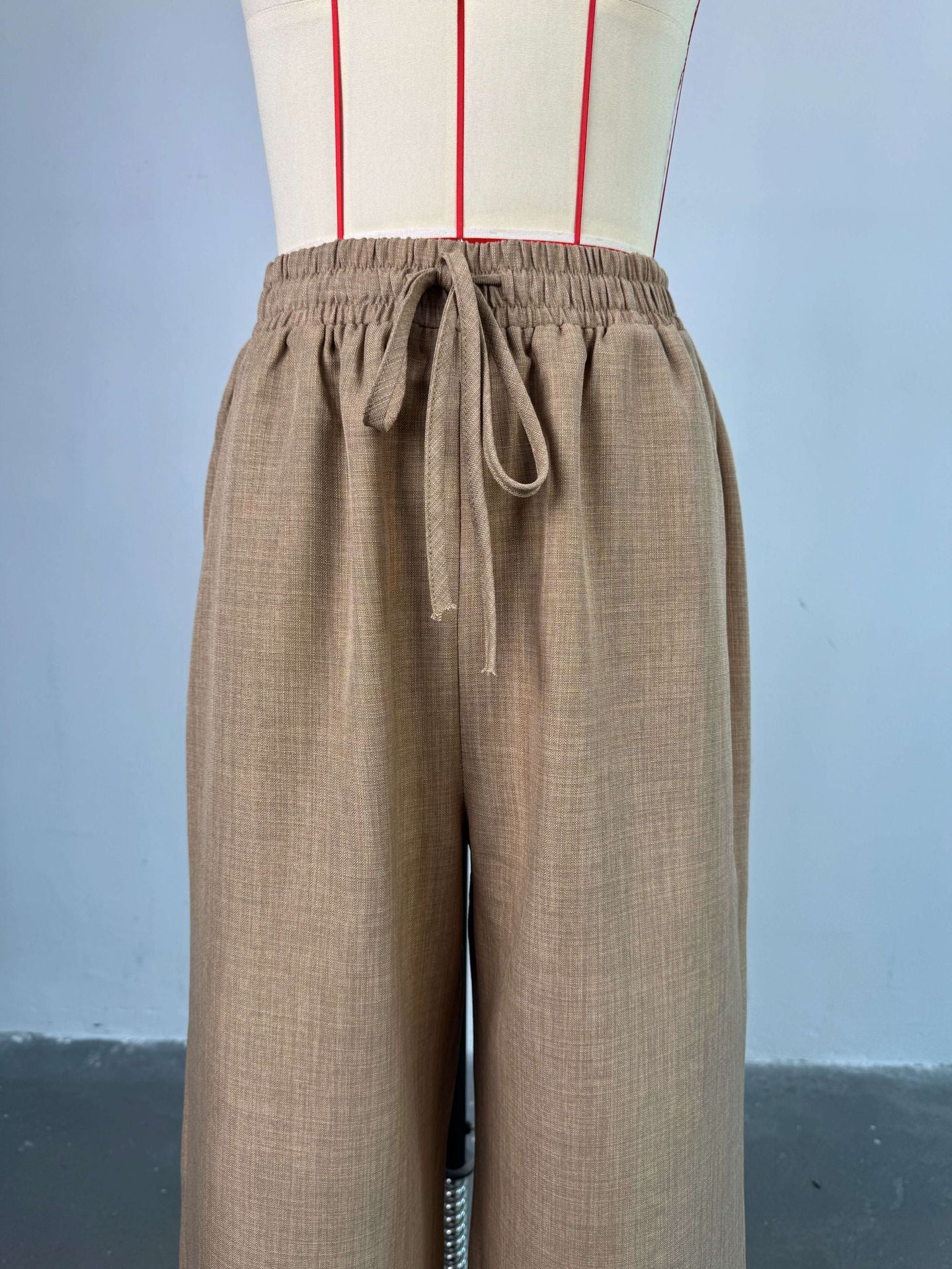 Women's Summer Casual Turndown Collar Loose Short Sleeve Shirt & Wide-Leg Pants Outfit 6