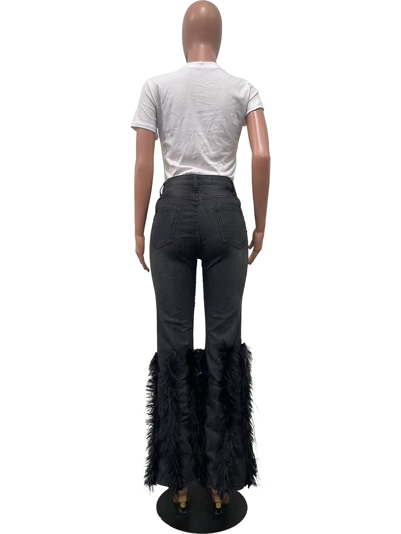 Fashion Casual Long Beard Denim Pants 10