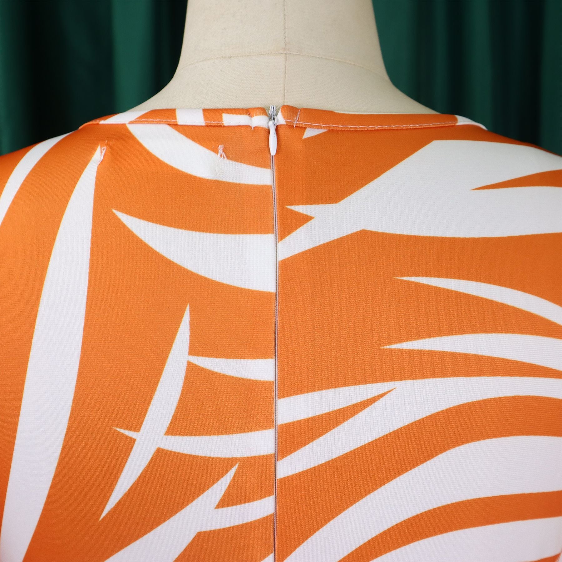 Plus Size African Women Lace Up Print Dress 21