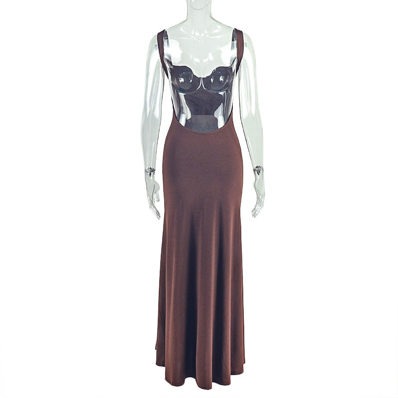 Women solid pleated suspender bodycon dress 10