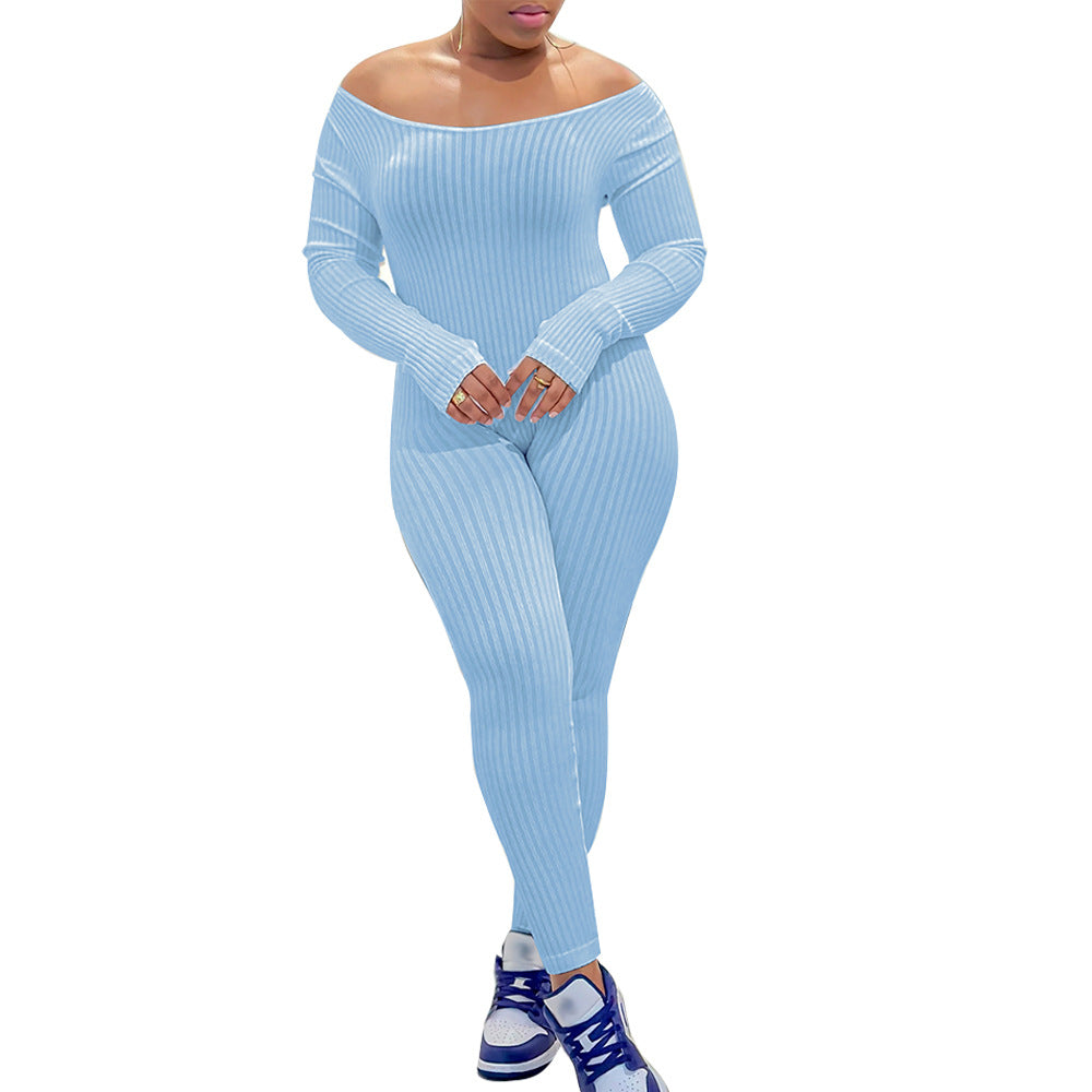 Striped Fashion Slim Women's Jumpsuit 7