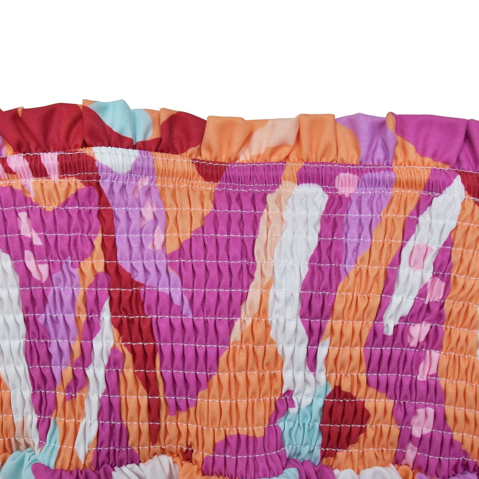 Women Sexy Printed Suspender Pleated Wide Leg Jumpsuit 21