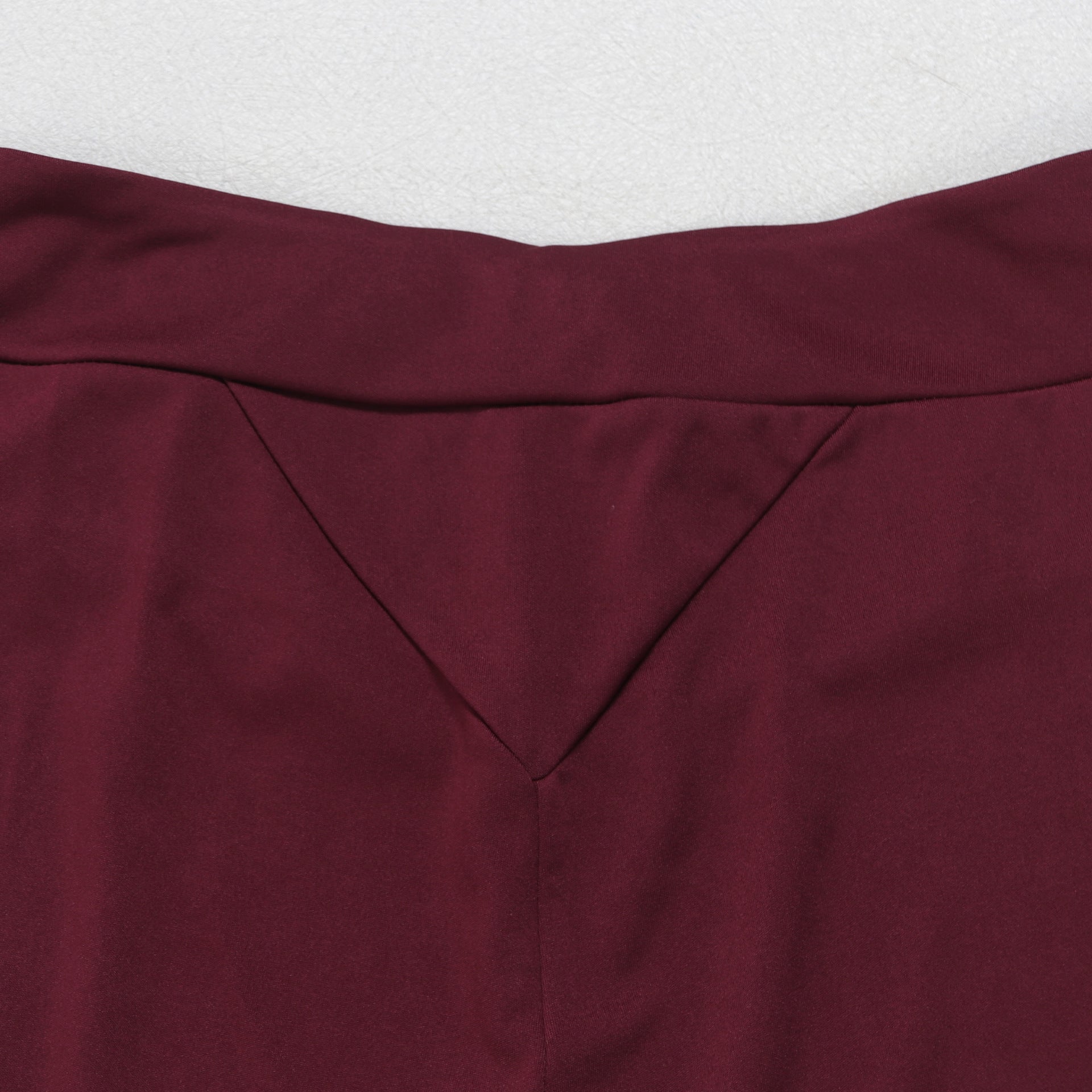 Women elegant elastic metal buckle decorated V-neck Top and Pants two-piece set 36