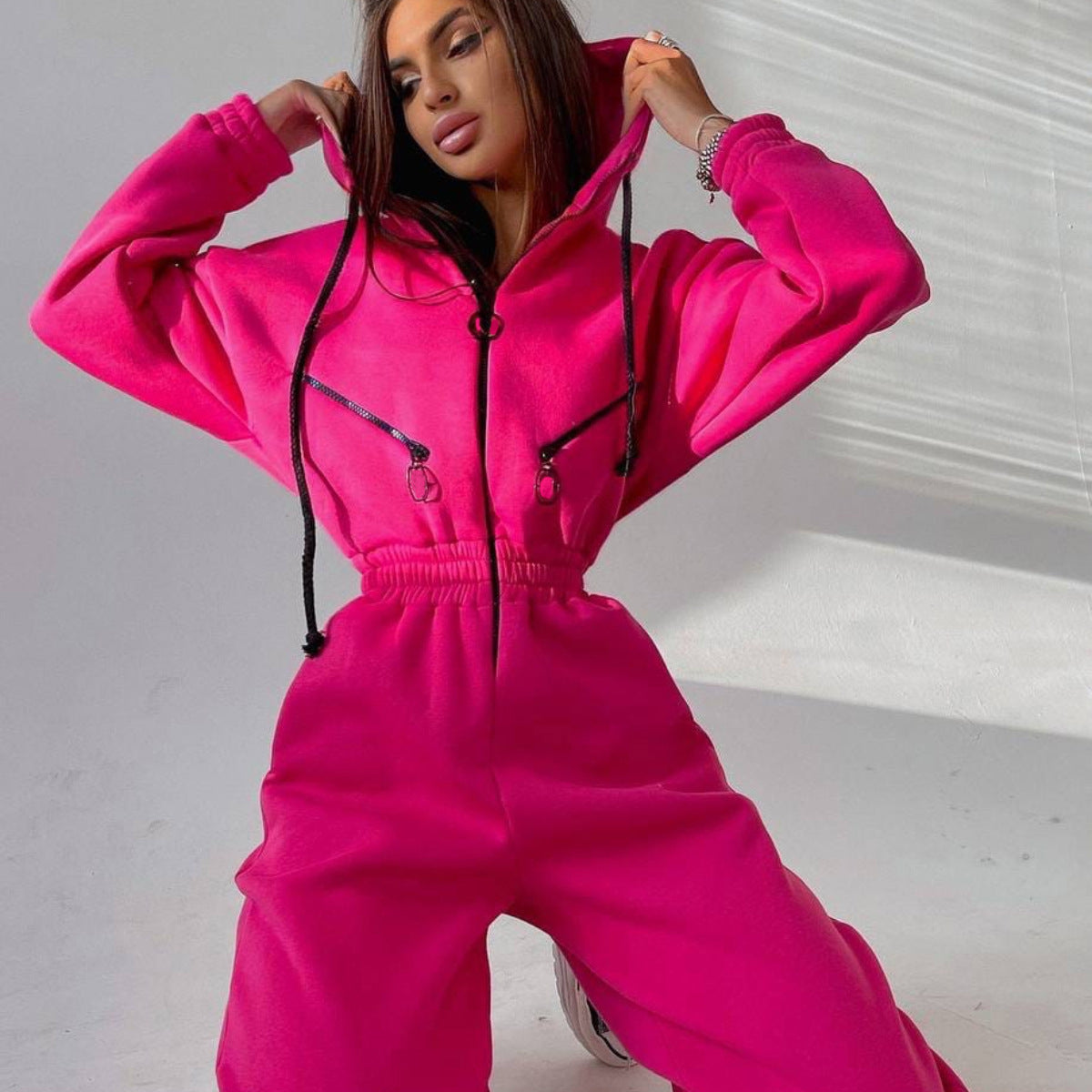 Sports Casual Women's Hooded Jumpsuit 6