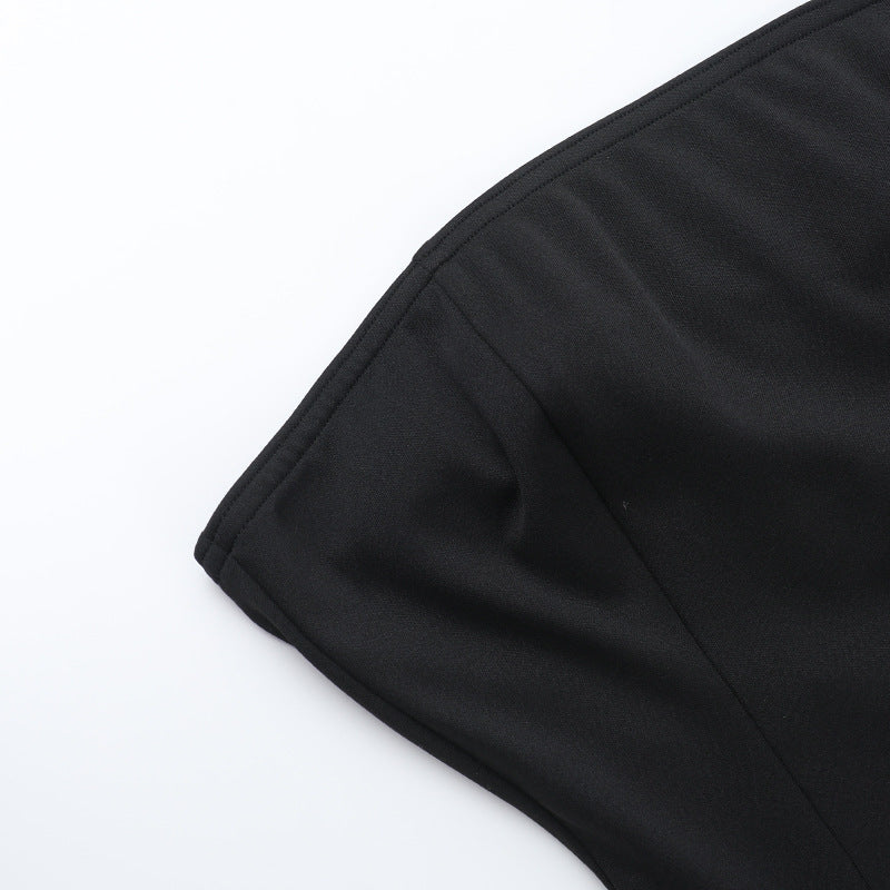 Strapless Sexy Low Back Slim Waist Bubble Hem Dress 14