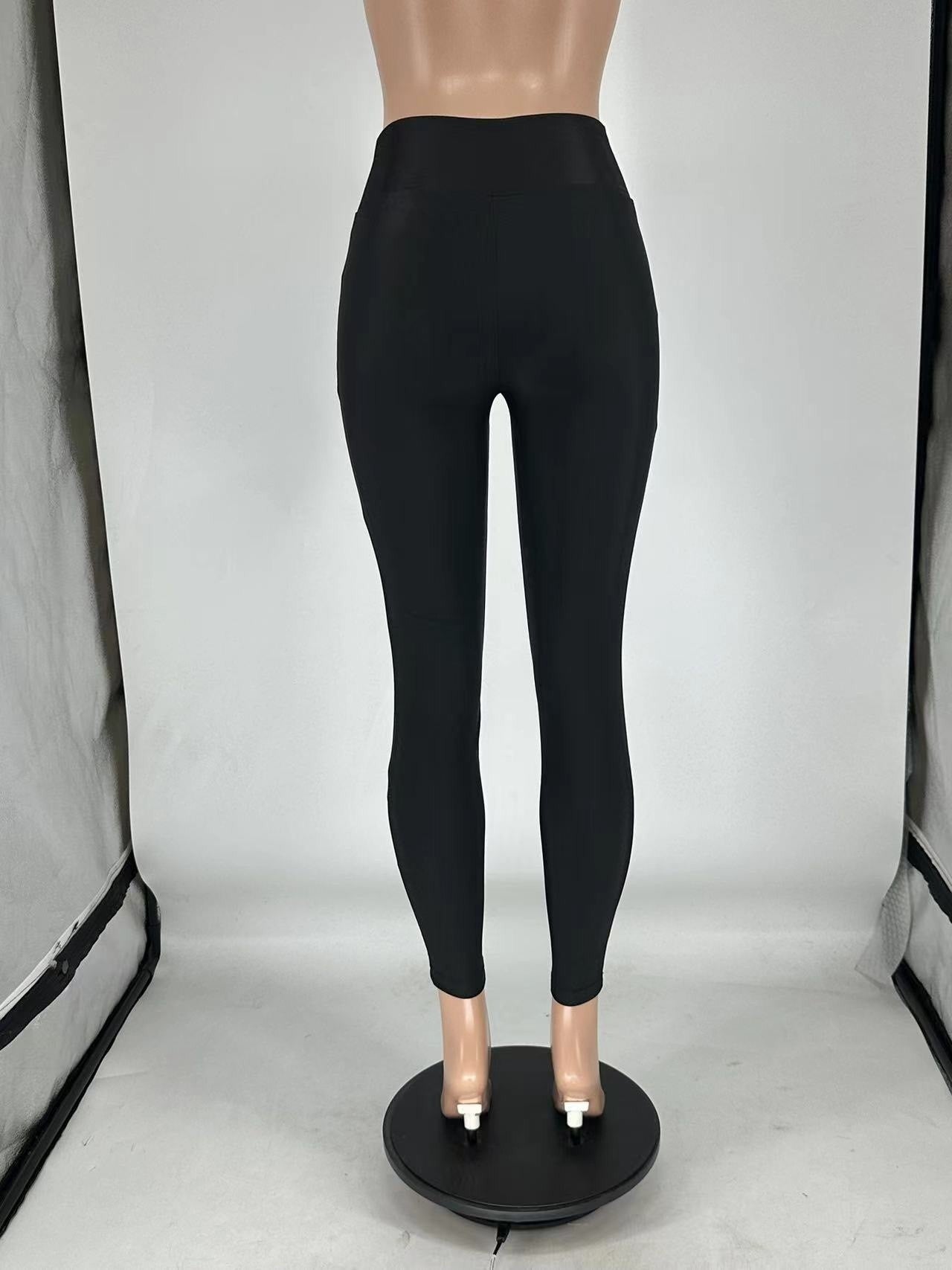 Women Summer Solid Stretchy Zipper Pants 19