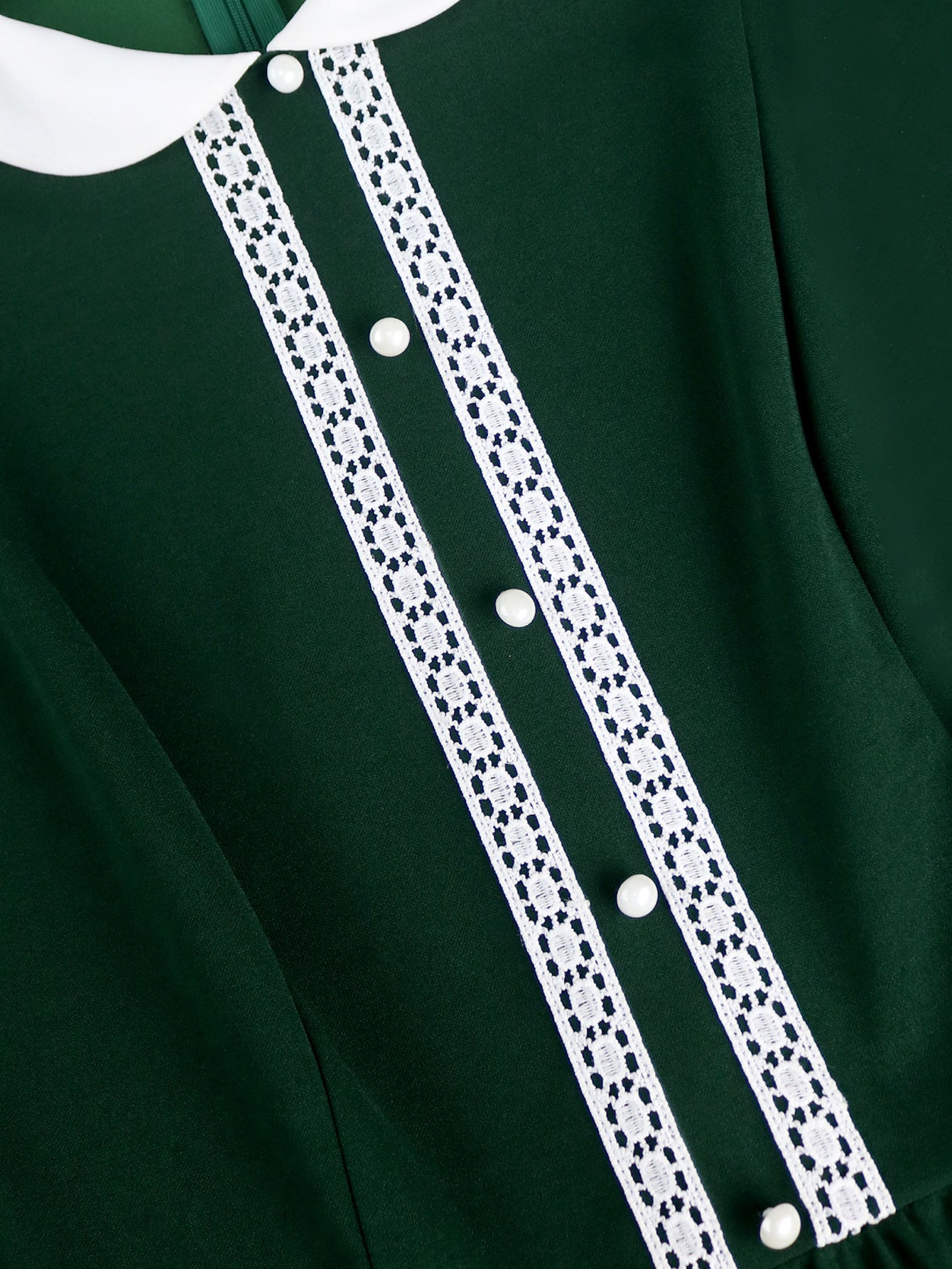 Plus Size Retro Peter Pan Collar Cocktail Elegant A-Line Dress 15