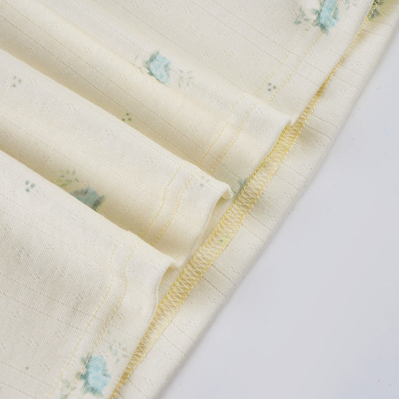 Women Floral Contrast Comfortable Crop Suspender Top and Shorts Two-piece Set 14