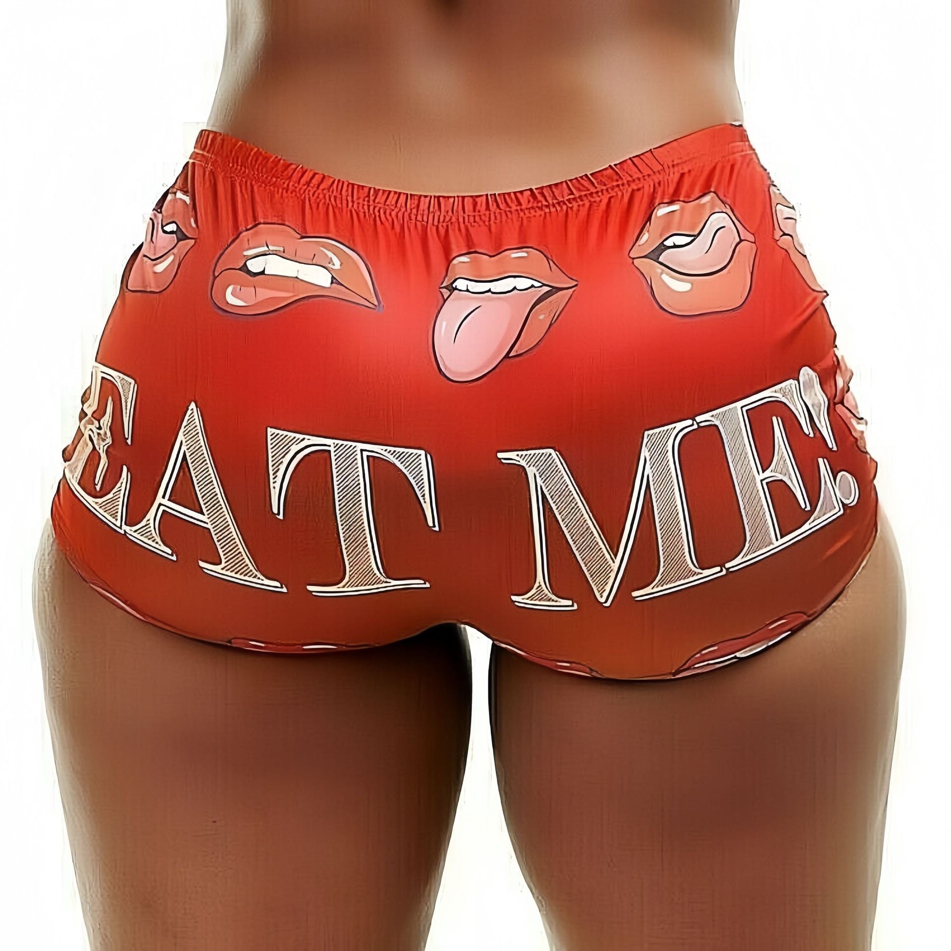 Summer Women's Tight Fitting Stretch Casual Print Shorts 19