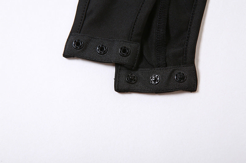 Summer Women Sexy Casual Mesh Patchwork High Waist Long Sleeve Bodysuit 13