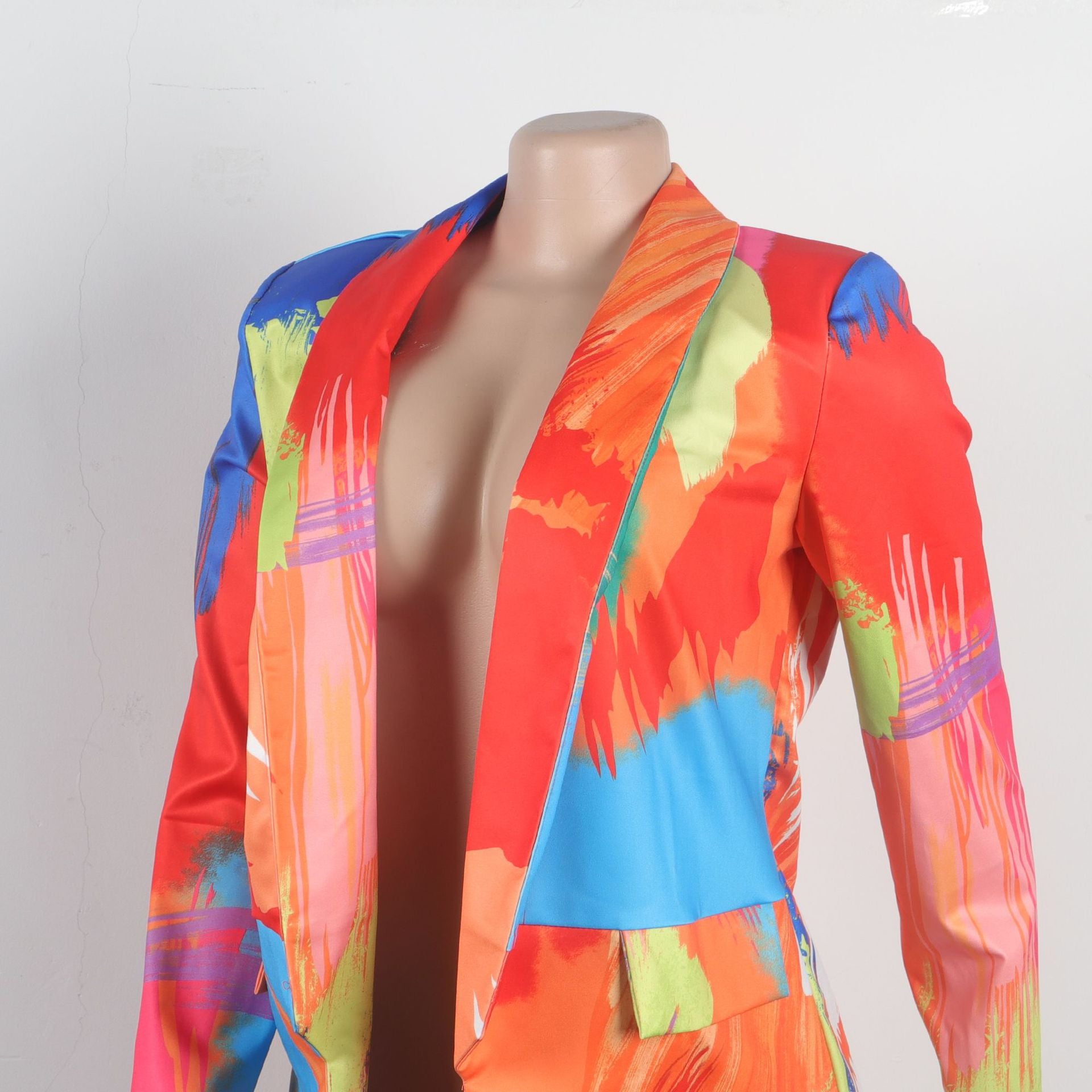 Casual Fashion Multi-Color Print Fashion Blazer Top 73