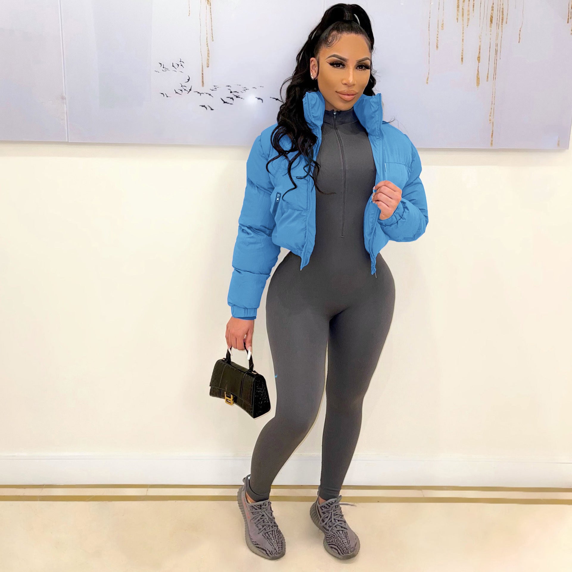 Women Winter Casual Solid Padded Jacket 15