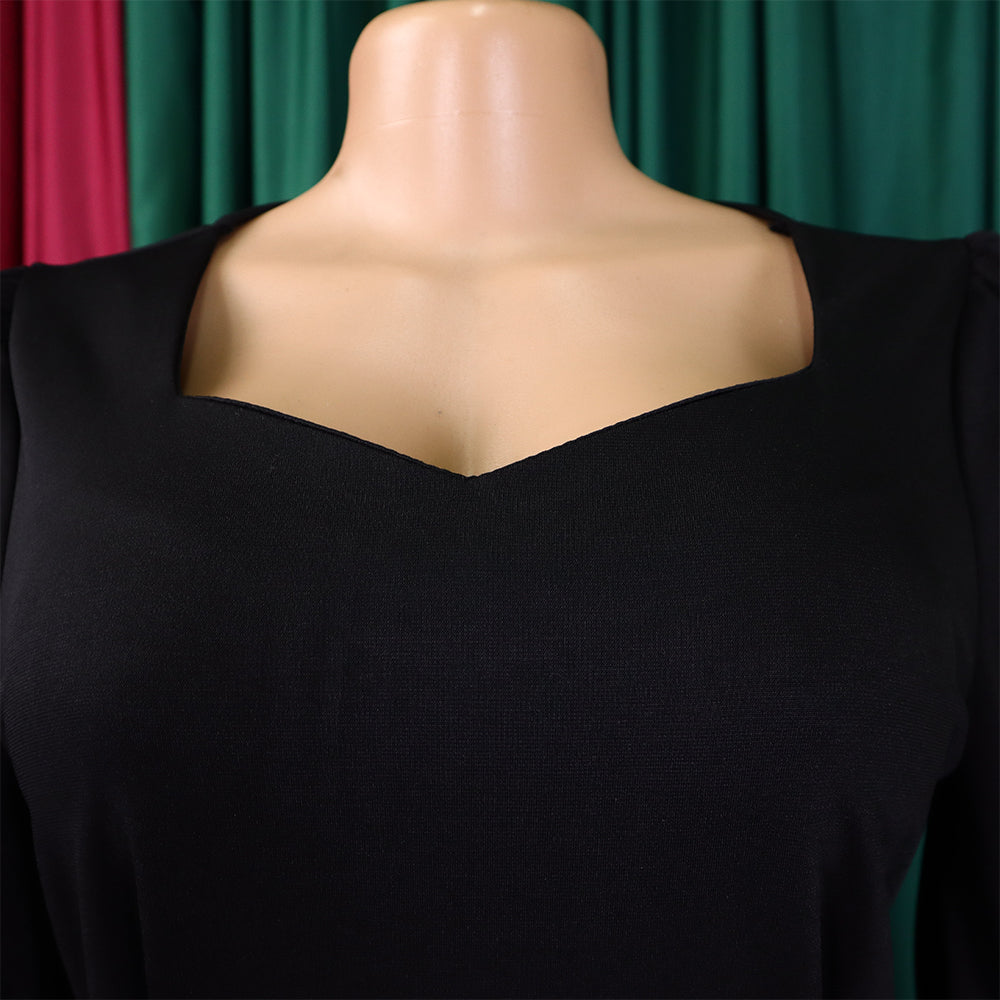 Plus Size African Women Long Sleeve Solid Loose Wide Leg Jumpsuit 38