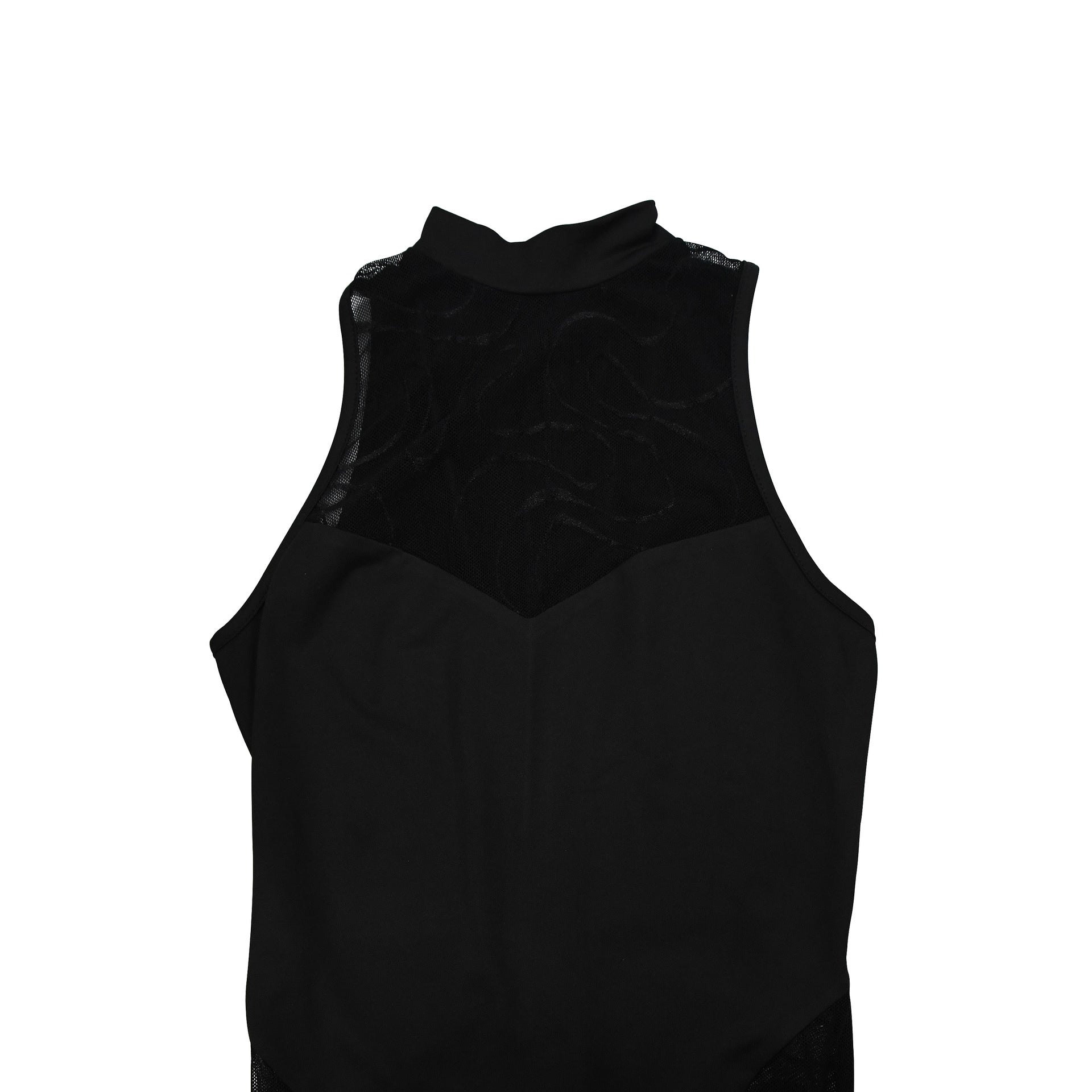 Women'S Fashion Solid Color Floral Mesh Sleeveless Jumpsuit Female 17