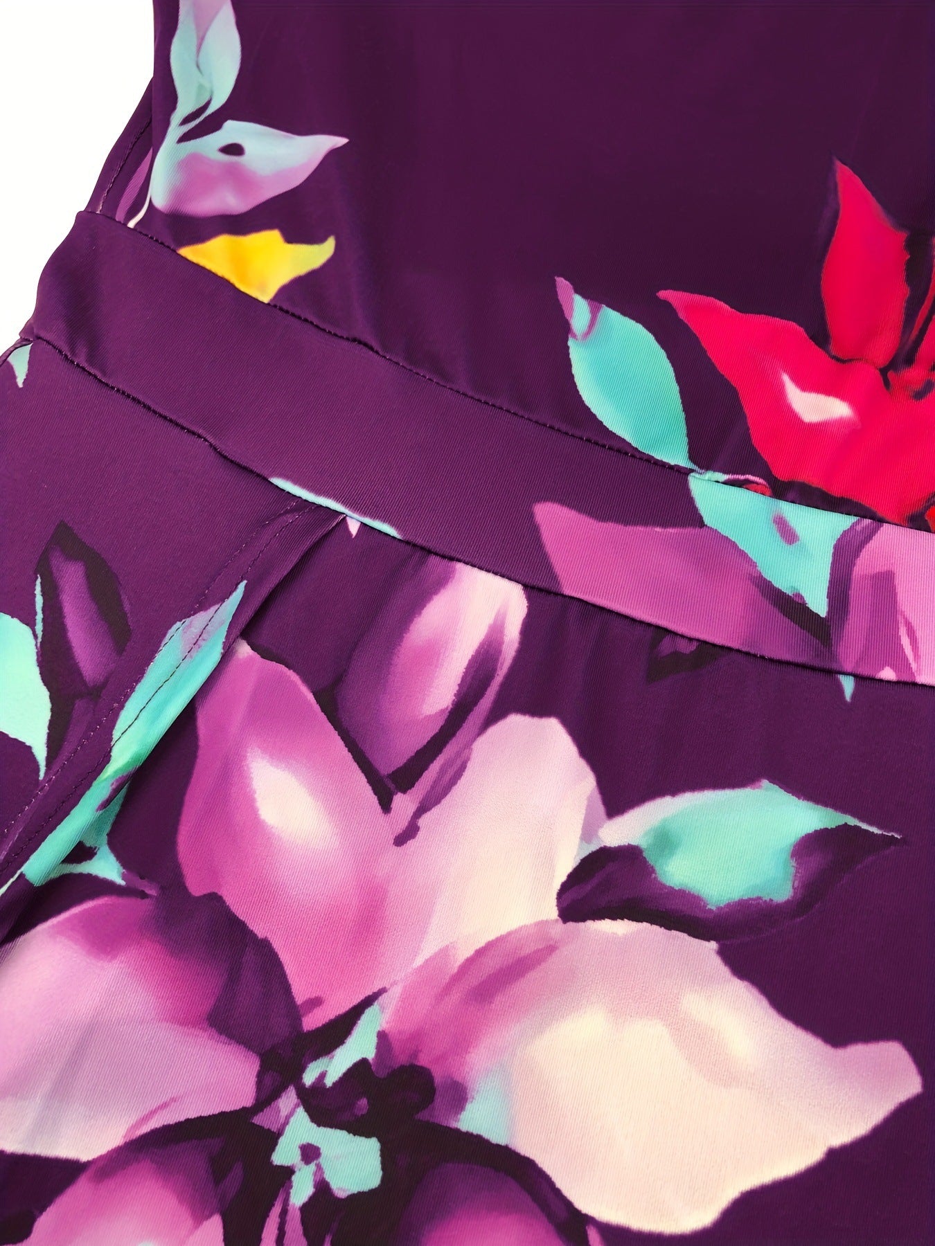 Women's Flowers Off Shoulder Fashion Plus Size Dress 14